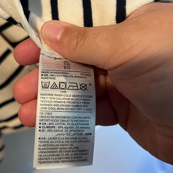 Old Navy Cream & Navy Blue Striped Blazer - Picture 7 of 8